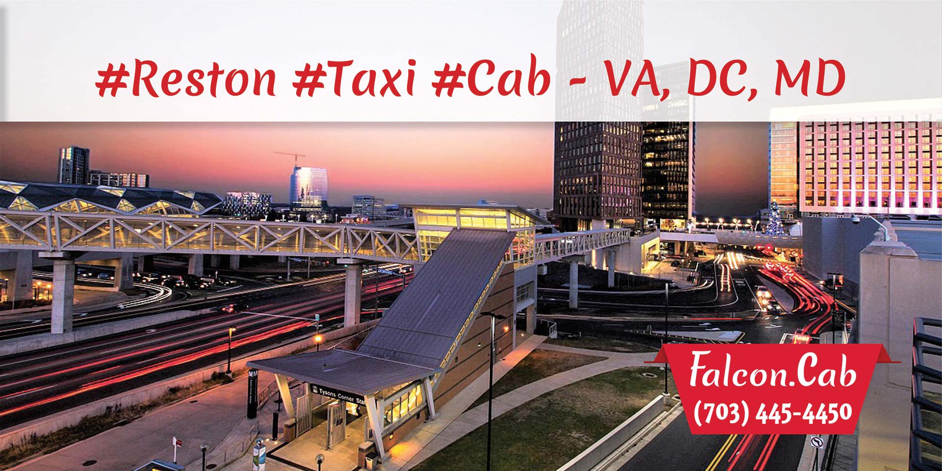 Reston Taxi Cab Serving in Virginia, DC, MD | Call (703) 445-4450