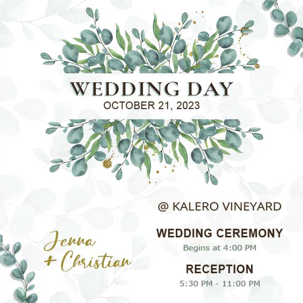 Wedding of Jenna Middleton & Christian Brindle at Kalero Vineyard